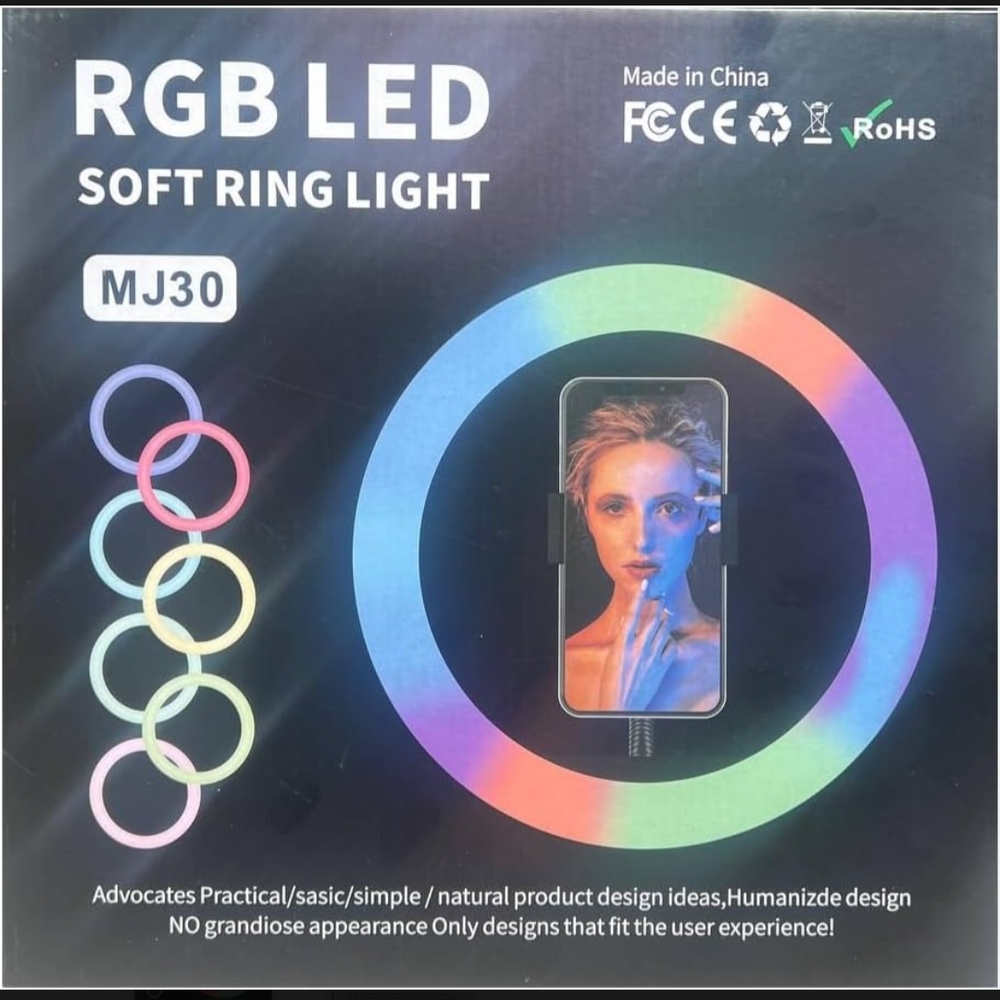 RGB LED Soft Ring Light MJ30 - Multicolor